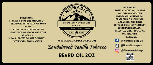 Sandalwood Vanilla Tobacco Beard Oil